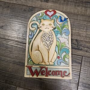 Jim Shore Heartwood Creek cat wall hanging V